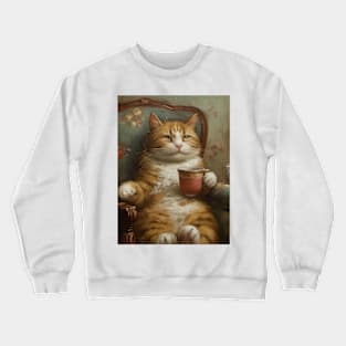 Tea Time Cat I Crewneck Sweatshirt